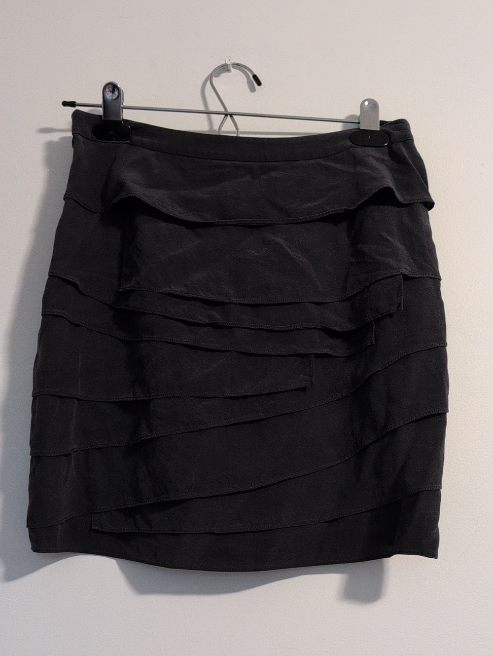 Ann Taylor Black Tiered Mini Skirt